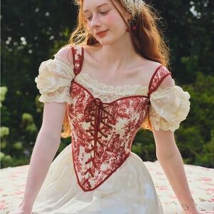 Red Winery Corset